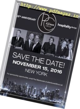 Hospitality Design – August 2016