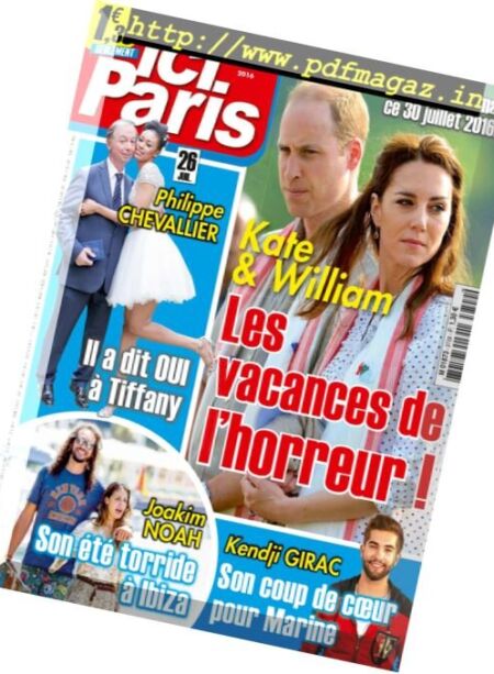 Ici Paris – 3 au 9 Aout 2016 Cover