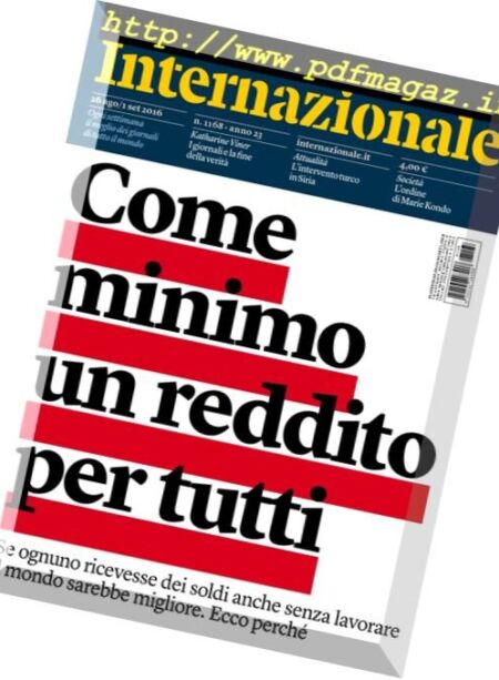 Internazionale – 26 Agosto 2016 Cover