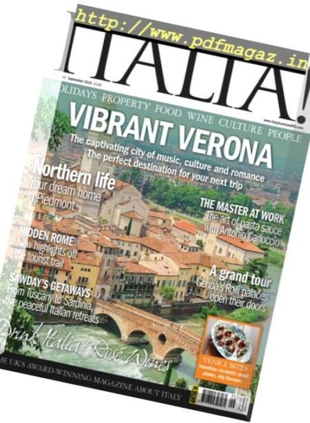 Italia! magazine – September 2016 Cover