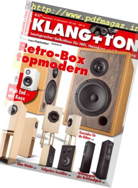 Klang und Ton – August September 2016 Cover