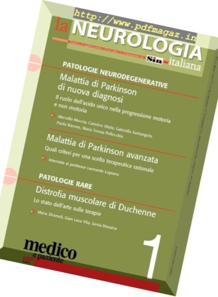 La Neurologia Italiana – N 1, 2016 Cover