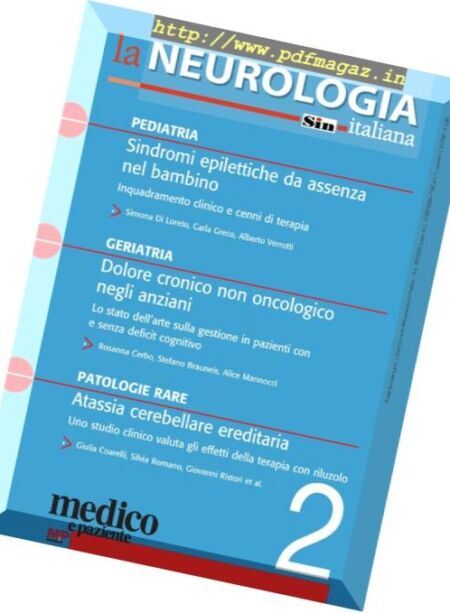 La Neurologia Italiana – N 2, 2016 Cover