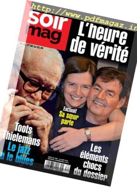 Le Soir Magazine – 27 Aout au 2 Septembre 2016 Cover
