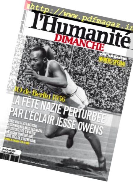 L’Humanite Dimanche – 11 au 24 Aout 2016 Cover
