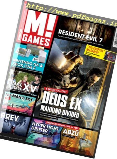 M! Games – September 2016 Cover