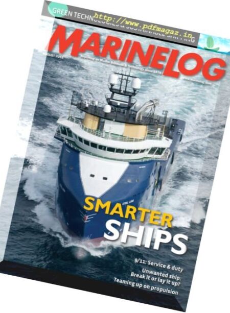 Marine Log – August 2016 Cover