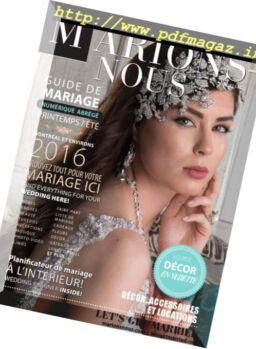 Marions-Nous – Vol.XLI-N Printemps-Ete 2016