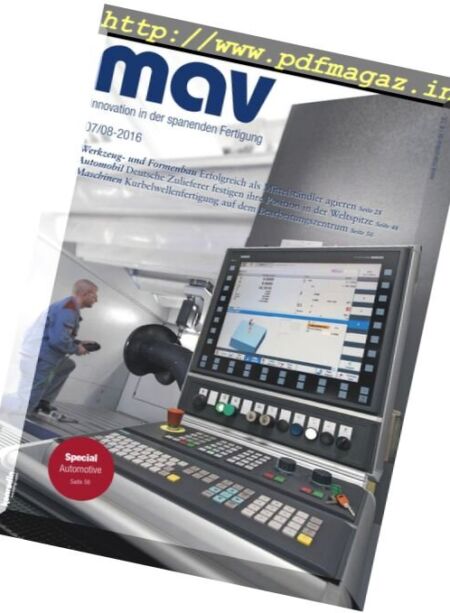 MAV – Juli-August 2016 Cover
