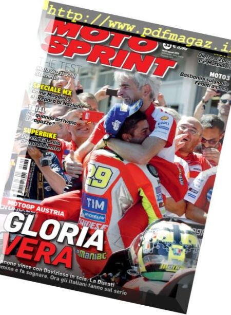 Moto Sprint – 16-22 Agosto 2016 Cover