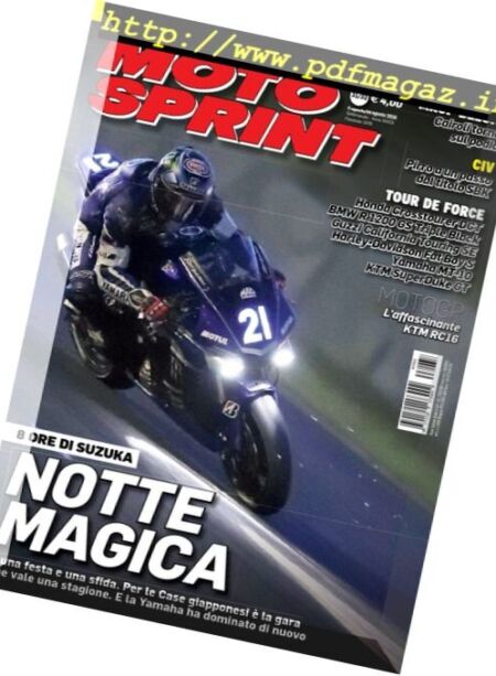 Moto Sprint – 2 Agosto 2016 Cover