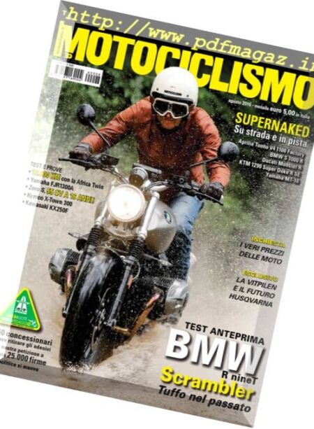 Motociclismo Italia – Agosto 2016 Cover