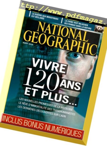 National Geographic France – Aout 2016 Cover