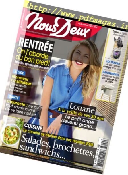 Nous Deux – 30 Aout au 5 Septembre 2016 Cover