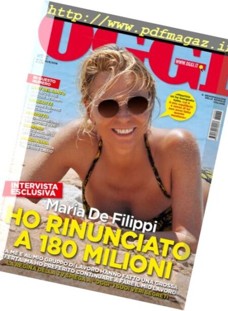 Oggi – 10 Agosto 2016 Cover