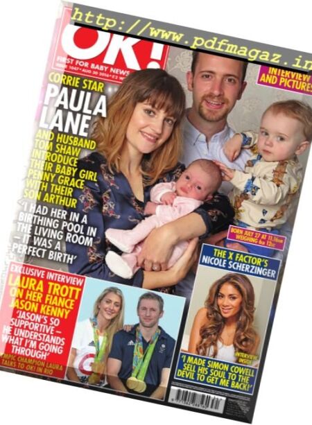 OK! First for Celebrity News – 30 August 2016 Cover