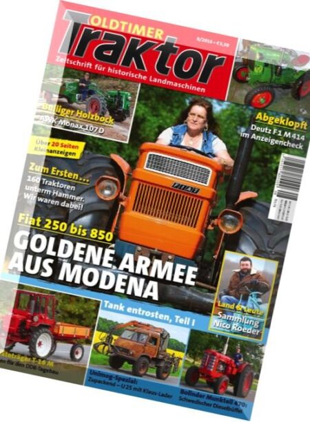 Oldtimer Traktor – August 2016 Cover