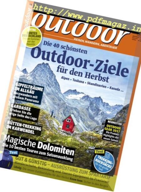 Outdoor – Oktober 2016 Cover