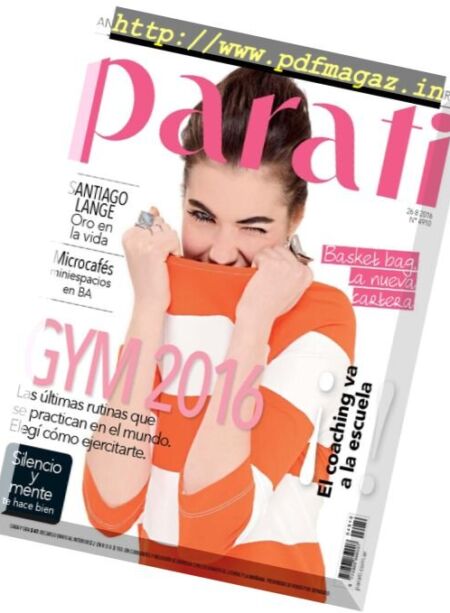 Para Ti Argentina – Agosto 26, 2016 Cover