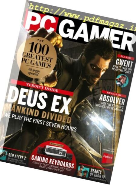 PC Gamer USA – October 2016 Cover