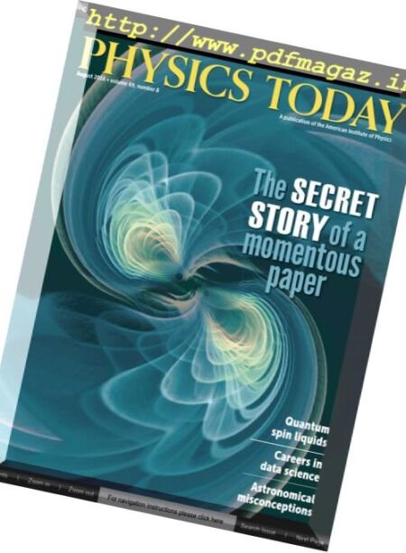Physics Today – August 2016 Cover