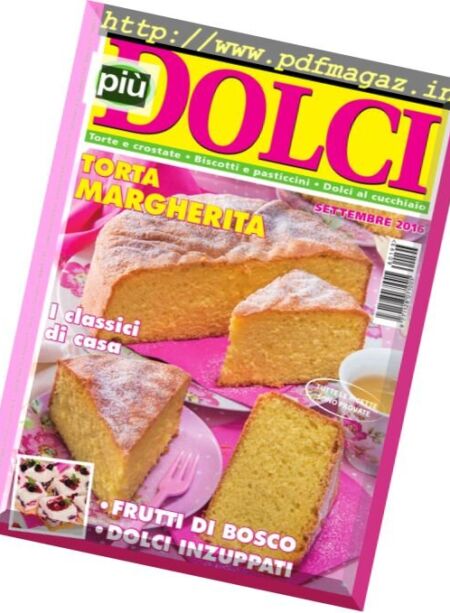 piuDOLCI – Settembre 2016 Cover