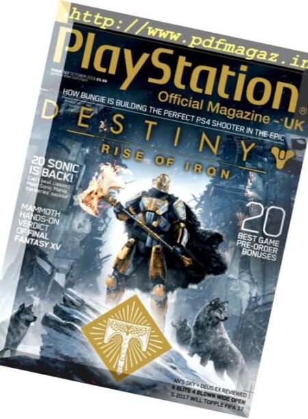 PlayStation Official Magazine – October 2016 Cover