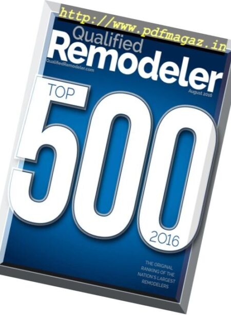 Qualified Remodeler – August 2016 Cover