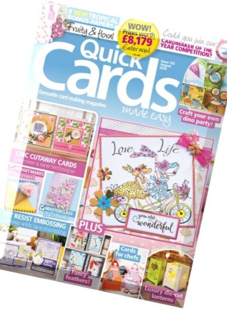 Quick Cards Made Easy – August 2016 Cover