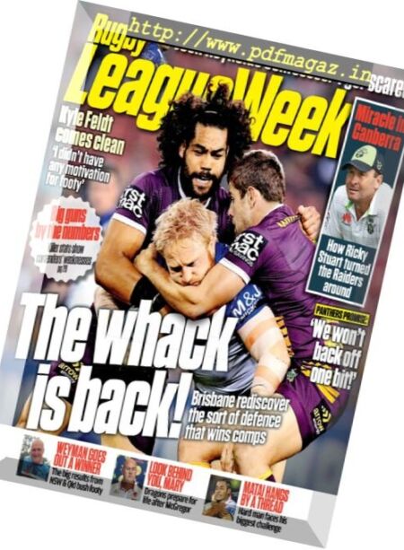 Rugby League Week – 25 August 2016 Cover