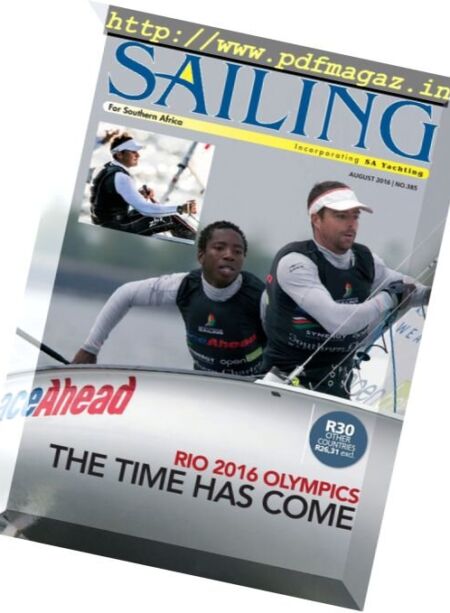 Sailing Incorporating SA Yachting – August 2016 Cover