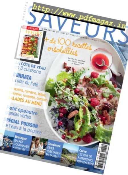 Saveurs – Juillet-Aout 2016 Cover