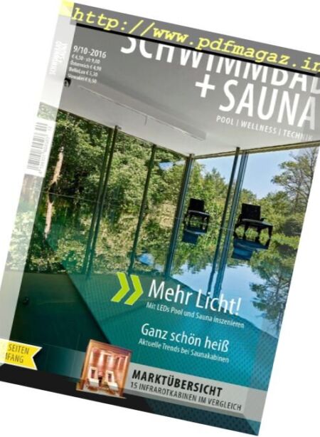 Schwimmbad + Sauna – September-Oktober 2016 Cover