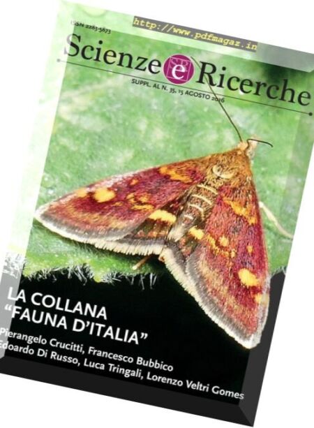 Scienze E Ricerche – Supplimento, 15 Agosto 2016 Cover