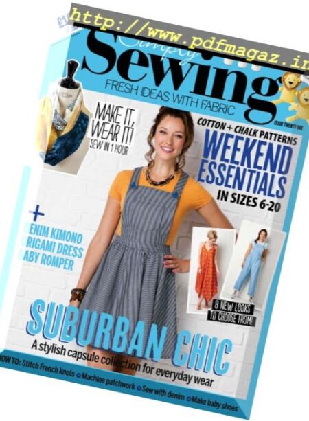 Simply Sewing – Issue 21, 2016 Cover