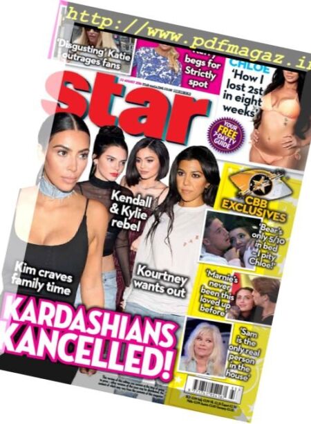 Star Magazine UK – 22 August 2016 Cover