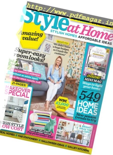 Style at Home UK – October 2016 Cover