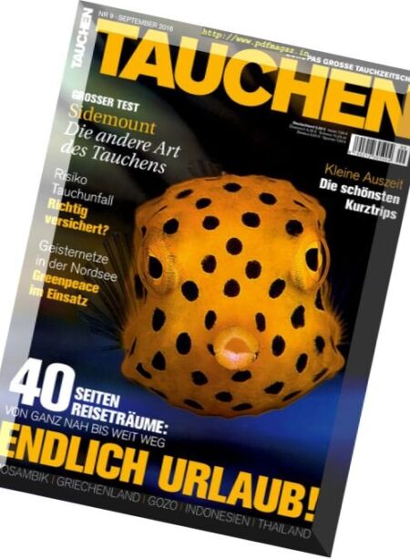 Tauchen – September 2016 Cover