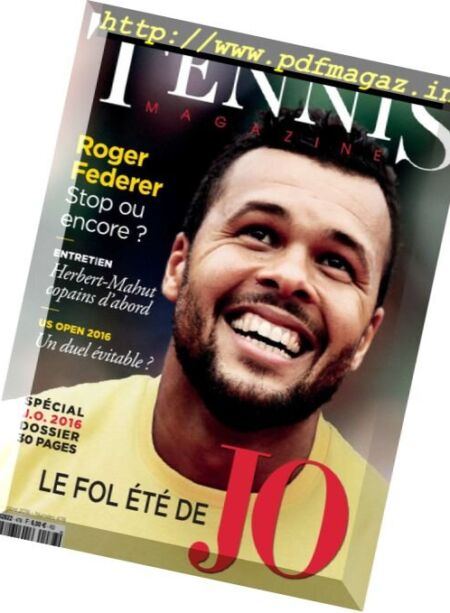 Tennis Magazine – Septembre 2016 Cover