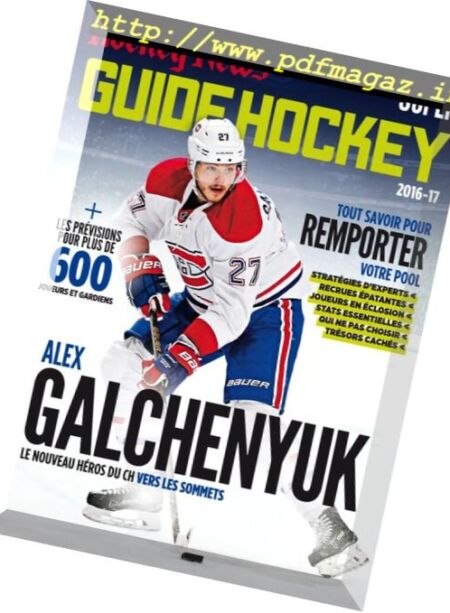 The Hockey News – Pool Guide 2016-2017 (French version) Cover