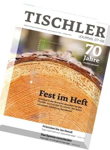 Tischler Journal – Juli-August 2016 Cover