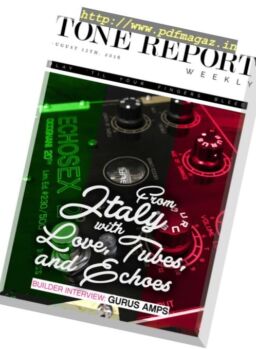 Tone Report Weekly – Issue 140, 12 August 2016