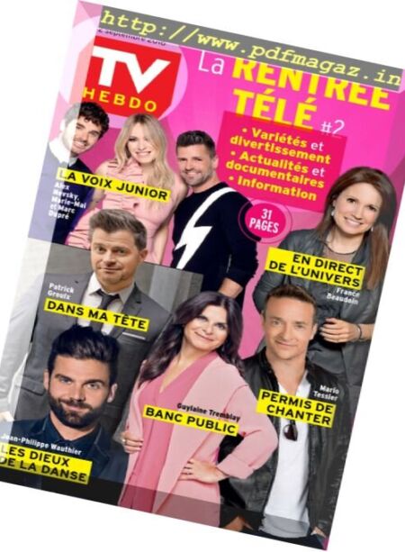 Tv Hebdo – 27 Aout au 2 Septembre 2016 Cover