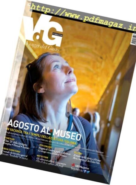 Vdg Magazine i Viaggi del Gusto – Agosto 2016 Cover