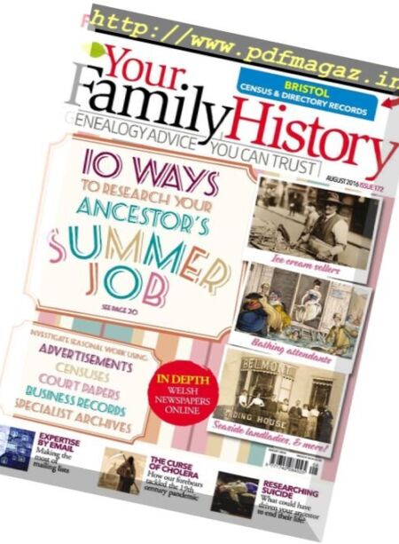 Your Family History – August 2016 Cover