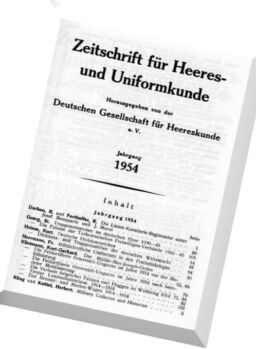 Zeitschrift fur Heeres- und Uniformkunde – N 134-139, 1954