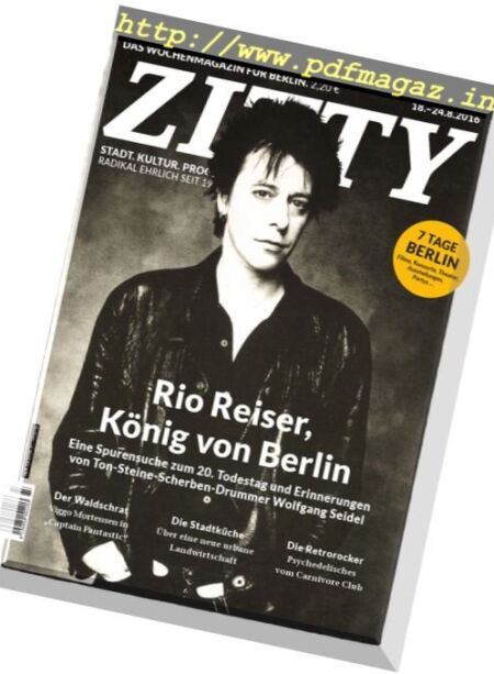 Zitty – 18 August 2016 Cover