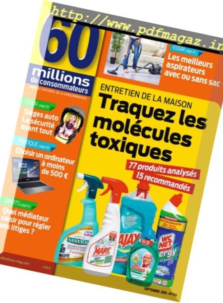 60 millions de consommateurs – Septembre 2016 Cover