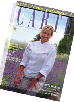 A la Carte – September 2016