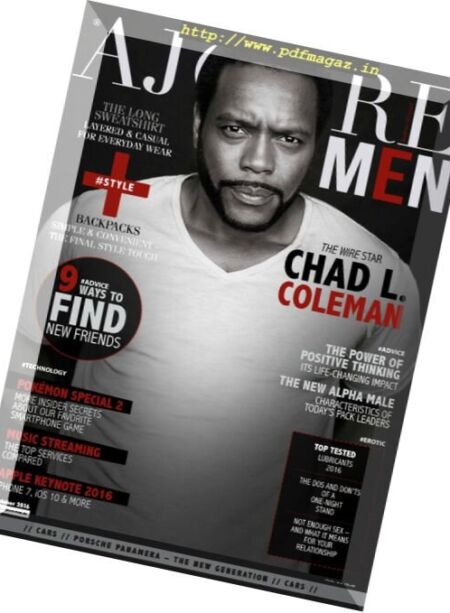 Ajoure Men International – October 2016 Cover